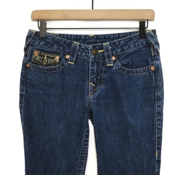 True Religion Billy Straight Leg Jeans Vintage 2008 Made in USA Y2K Leather 26 - Picture 2 of 15